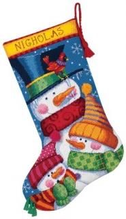 Freezin' Season Stocking Needlepoint Kit-16 Long Stitched In Wool & Thread 