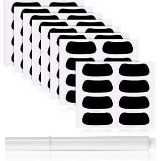 48 Pairs Eye Black Strips Sports Black Eye Stickers Breathable Eye Black Strips 
