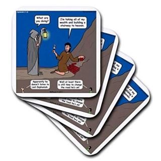 set-of-4-Soft - 3dRose cst_19615_1 Zephaniah 1 7 18 Battle of Evermore Bible Sta