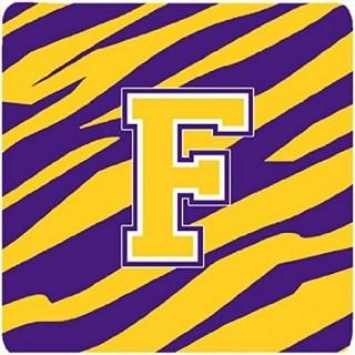 Caroline 's Treasures cj1022-ffc monogram-initial F Tiger stripe-purpleFoam 