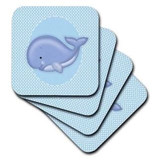 饹ӥȥ󡦥ǥNursery Designs??塼ȥ٥ӡ֥롼Whale On White and Blue Polkadotط??