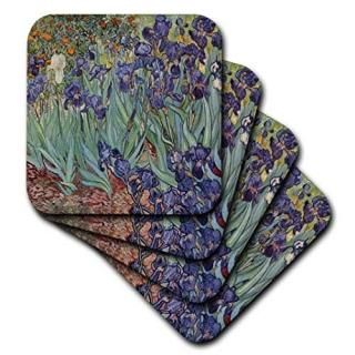 set-of-4-Soft - 3dRose cst_46958_1 Van Gogh Irises-Iris Flower Flowersanniversar