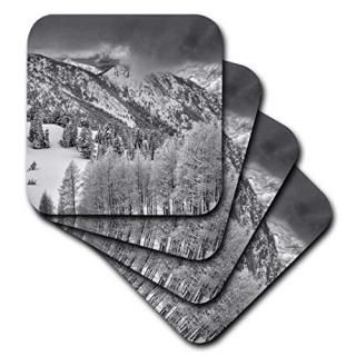 set-of-4-Soft - 3dRose cst_209132_1 Ski Tracks Near Gobblers Knob Uinta-Wasatch 