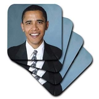 set-of-4-Soft - 3dRose cst_5320_1 Obama Barack-Soft Coasters Set of 4