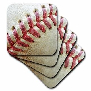 set-of-4-Ceramic - 3dRose cst_47841_3 Close-Up Red Seams on Baseball-Ceramic Til