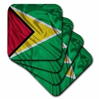 set-of-8-Soft - 3dRose cst_31554_2 Guyana Flag-Soft Coasters Set of 8