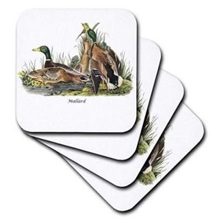 set-of-4-Ceramic - 3dRose Mallard Duck by John James Audubon - Ceramic Tile Coas