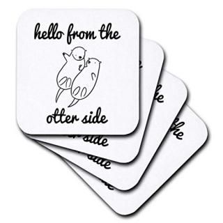 3drose Tory Anne쥯??Hello from the Otter side?? set-of-4-Soft cst_243