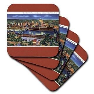 set-of-4-Soft - 3dRose cst_170561_1 View from Castle Shannon Incline at Night Pi