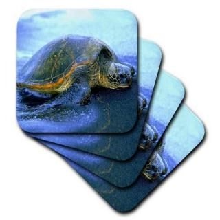 set-of-8-Soft - 3dRose cst_80273_2 Hawaiian Sea Turtle-Soft Coasters Set of 8