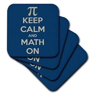set-of-4-Soft - 3dRose cst_159554_1 Keep Calm and Math on Soft Coasters Set of 4