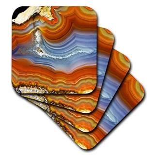 Danita Delimont??Rocks??Banded AgateQuartzsite󥸤ȥ֥롼?? set-of-4-Soft ֥