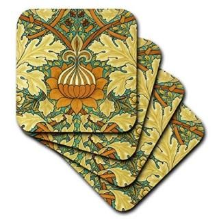 set-of-8-Soft - 3dRose William Morris St James Chintz - Soft Coasters Set of 8 c
