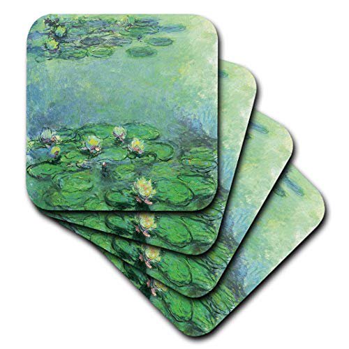 set-of-4-Ceramic - 3dRose cst_126641_3 Water Lilies No 2 by Claude