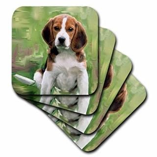 set-of-8-Soft - 3dRose cst_4020_2 Beagle Puppy Soft Coasters Set of 8