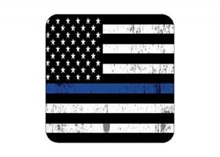 Blue Lives Matter Drink Coaster Set Gift For Police Officer Department Thin Blue