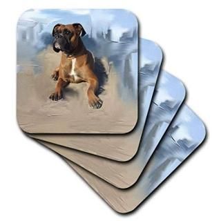 set-of-4-Ceramic - 3dRose Brindle Boxer - Ceramic Tile Coasters Set of 4 cst_414
