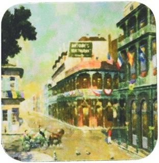 set-of-8-Soft - 3dRose cst_80614_2 Painting of New Orleans Just Before Mardi Gra