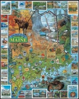 White Mountain Puzzles Best of Maine - 1000 Piece Jigsaw Puzzle by White Mountai