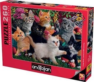 Anatolian Puzzle - Kittens at Play 260 Piece Jigsaw Puzzle #3327 ANA3327