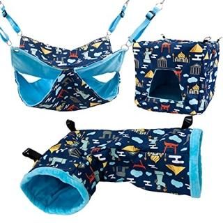 TTANFY Guinea Pig Hideout Starter kitFerret Hammock Cage Accessories 3 StyleDoub