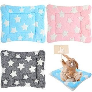 3 Pieces Guinea Pig Bed Mat Rabbit Warm Bed Hamster Bedding Winter Hamster Sleep