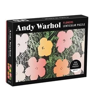 Andy Warhol Flowers Jigsaw Puzzle 300 Pieces 17.75 x 11 Lenticular Jigsaw Puzzle