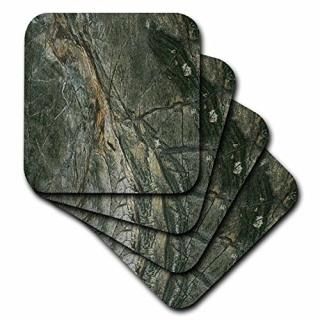 set-of-4-Soft - 3dRose cst_112134_1 Rainforest Green Marble Print-Soft Coasters 