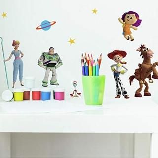 RoomMates Toy Story 4 Peel and Stick Wall Decals green blue yellow - RMK4008SCS
