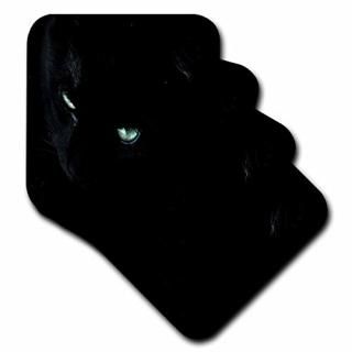 set-of-8-Soft - 3dRose cst_27310_2 Close Up of Black Cat-Soft Coasters Set of 8