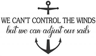 Wall Decor Plus More WDPM3732 We Can Adjust Our Sails- Nautical Inspirational Wa