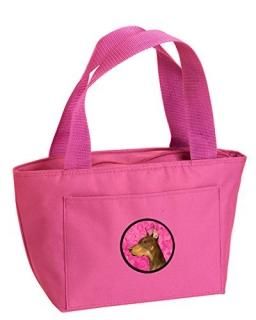 Caroline's Treasures SS4744-PK-8808 Pink Doberman Lunch Bag or Doggie Bag SS4744