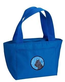 Caroline's Treasures SS4799-BU Schnauzer Lunch or Doggie Bag Large Blue by Carol