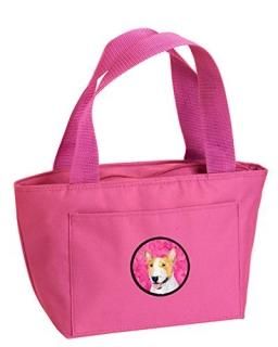 Caroline's Treasures SS4772-PK-8808 Pink Bull Terrier Lunch Bag or Doggie Bag SS