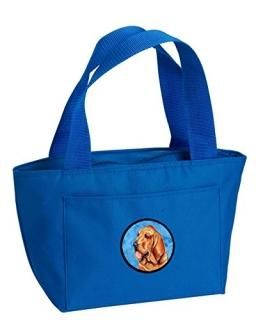 Caroline's Treasures LH9376BU Bloodhound Lunch or Doggie Bag Large Blue