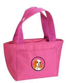 Caroline's Treasures SS4803-PK-8808 Pink Cavalier Spaniel Lunch Bag or Doggie Ba