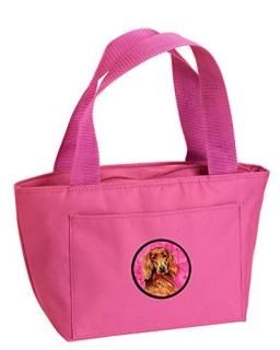 Caroline's Treasures LH9389PK-8808 Pink Irish Setter Lunch Bag or Doggie Bag LH9