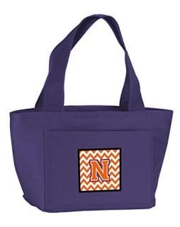 Caroline's Treasures CJ1062-NPR-8808 Letter N Chevron Orange and Regalia Insulat