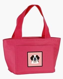 Caroline's Treasures BB1246PK-8808 Checkerboard Pink Saint Bernard Insulated Lun