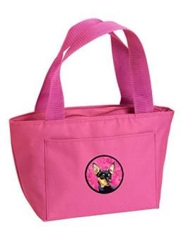 Caroline's Treasures LH9380PK-8808 Pink Min Pin Lunch Bag or Doggie Bag LH9380PK