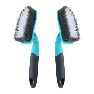 2-Pack Scrub Brush for Cleaning with Long Handle Medium Firm Brush Bathroom Clea