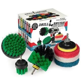 Drillbrush Cleaning Supplies - Brush Drill Attachment Kit - Drill Brush Pads - K