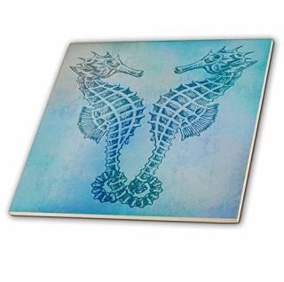 PSӡ??Aqua seahorses-ӡơޥӥơ?? 8-Inch-Ceramic ct_79382_3