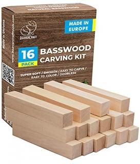BeaverCraft BW16 pcs Basswood Carving Blocks Carving Wood Carving Wood Whittling