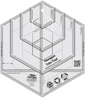 Hexagon Trim Tool Quilting Template - Creative Grids USA by Creative Grids