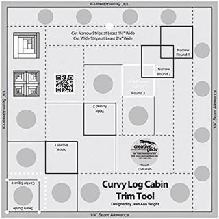 Creative Grids Non-Slip Curvy Log Cabin Trim Tool 8 in Finished Blocks by Creati
