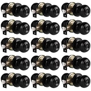 Gobrico Black Interior Door Lockset Bedroom Bathroom Privacy Door Knobs with Loc