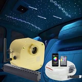 AZIMOM Bluetooth/App Control 16W Twinkle Fiber Optic Light Star Ceiling Lighting