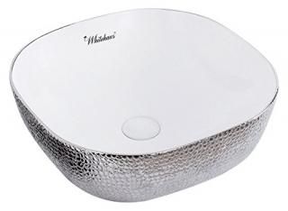 Isabella Plus Collection Square Above Mount Basin with an Embossed Exterior Smoo