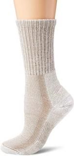 Thorlos Women's LTHW Light Hiking Thick Padded Crew Sock Khaki Medium